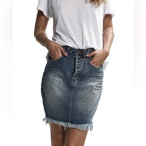 NWT - One Teaspoon - Denim High Waist - 2020 Skirt Bleu Creme - Size 26